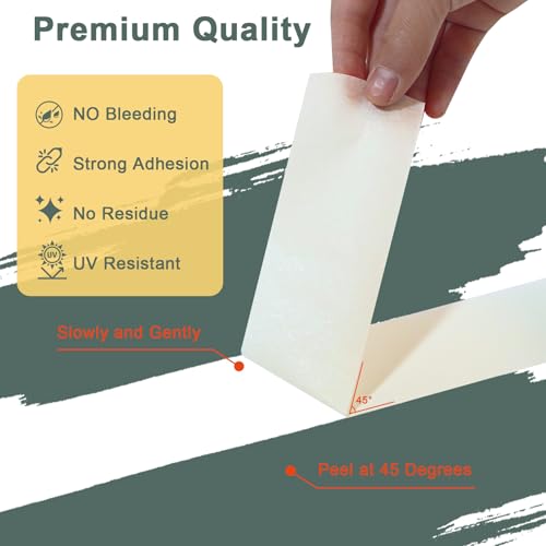 10 Pack Masking Tape 2 Inch Wide Bulk, 2025 Upgrade White Painters Tape Anti-UV General Purpose, 1.88 Inch ¡¿ 55 Yards Total 550 Yards