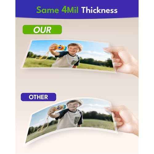 Uinkit 4Mil Thicker Single-Sided Self-Adhesive Laminating Sheets, 10Pack for Letter Size 8.5x11", Peel & Stick Laminating Paper for Documents, Kids Art, Posters, Crafts - No Heat Machine Need