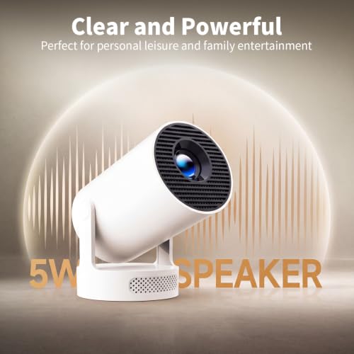 XL Mini Portable 4K Projector with Bluetooth 5.4 & WiFi 6 - Upgraded Android TV