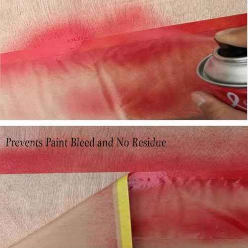 Masking Paper, Paint Masking Paper with Adhesive,20 Inch x 50 Feet Painters Paper Roll, Tape and Drape Painters Paper, for Auto Body Masking, Wall Covering and Paint Masking (6, 20 inch x 50feet)