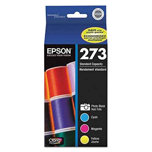 EPSON 273 Claria Ink Standard Capacity Photo Black & Color Combo Pack (T273520-S) Works with Expression Premium XP-520, XP-600, XP-610, XP-620, XP-800, XP-810, XP-820
