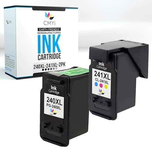 240XL 241XL Replacement Combo Pack Ink Cartridge for Canon PIXMA MG3120, MG3122, MG3140, MG3200, MG3220, MG3222, MG3500, MG3520, MG3522, MG3620, MG4120, MG4140, MG4220 Printers (1 Black, 1Color)