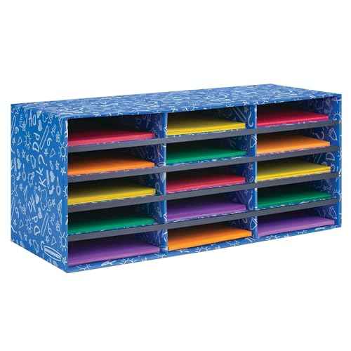 Bankers Box Classroom collection, 15-Compartment Literature Organizers, 28.5" x 12.375", Blue (3384301)