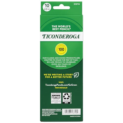 Ticonderoga Pre-Sharpened #2 HB Pastel Colored Pencils 10 Count - Soft Lead