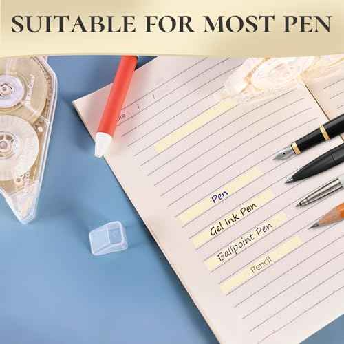 100 Feet Long Beige Correction Tape, Smooth Glide, No Residue, Quick Dry, Perfect for School, Office Supplies, Crafting, Note Taking, Journaling (2 Pack)