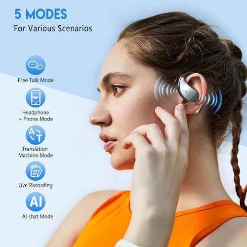 AI Translation Earbuds Real Time,144 Language Translator Earbuds, audifonos traductores ingl?s espa?ol, Translating Device with 5.4 Bluetooth for Travel Business Learning