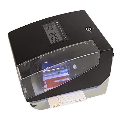 uPunch CR1000 Digital Time Clock and Date Stamp for Small Business - Employee Time Tracking System with 50 Cards