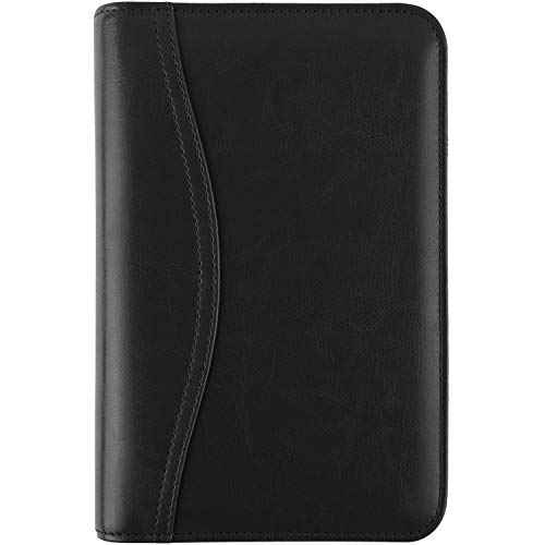 AT-A-GLANCE Faux Leather Undated Starter Set, 6-Ring, 3-3/4" x 6-3/4, Portable Size, Black (033-0240-05)