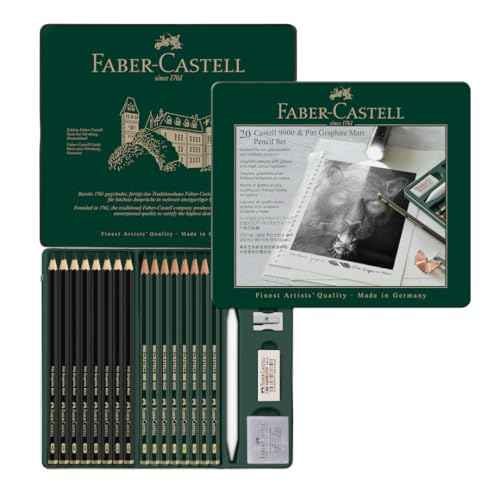 Faber-Castell Graphite Pencil Pitt Mat - 8pcs. and 9000 8pcs. in tin