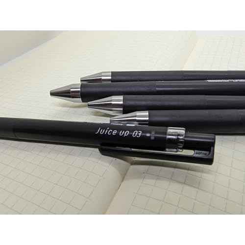 MAYAX Pilot juice up 04 Retractable Gel Ink Pen Ultra Fine Point, Black Ink, 5 Pens & 10 Refills, Original Sticky Notes (0.4mm)