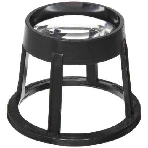 Donegan A-2028 Aspheric Round Stand Magnifier, 5X Magnification, 60mm Viewing Diameter