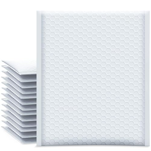 UCGOU White Bubble Mailers 8.5x12 Inch (25 Pack) - Self-Sealing Shipping Bags, Waterproof & Puncture-Resistant