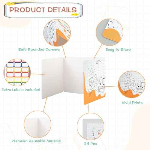 Privacy Boards for Student, Desk Dividers for Students, Cardboard Privacy Folders, Privacy Shield Folder Boards, Classroom Divider Shield for School Teachers Home (You Can Do it, 24)