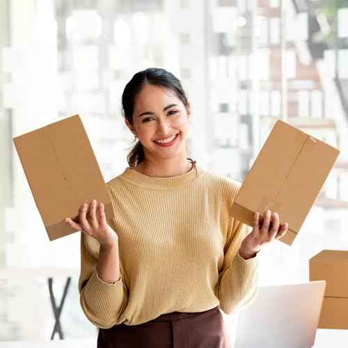 Corrugated Mail And Shipping Packaging Coxes - 25 Pack (12 x 9 x 6 inch / 25 pack), Corrugated Boxes For Shipping, Mailing, Storage & Moving Out, Brown Storage Cardboard Boxes