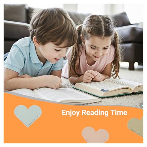 Yuoyar 30Pcs Leather Heart Book Marks for Reading Women - Cute Bookmarks for Book Lovers - Unique Gifts for Women