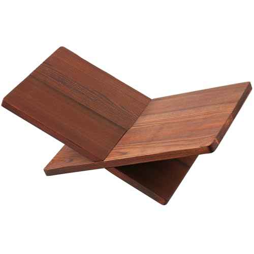Book Stand for Reading - Solid Wood Book Holder for Open and Closed Books, Cookbook, Magazines, Textbooks (Redwood)