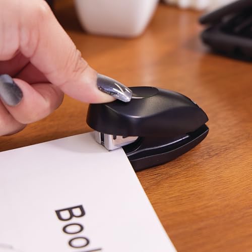 Swingline Tot Mini Stapler Black, 12 Sheet Capacity, Jam-Free, Includes 1000 Staples & Built-In Remover