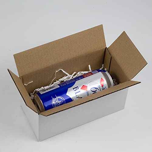 50 Pack 8x4x4 Inches Shipping Boxes, Small Corrugated Cardboard Boxes for Mailing and Packing, White