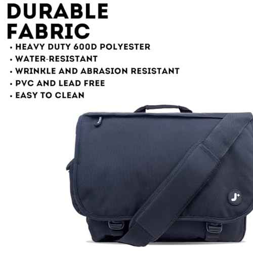 J World New York Thomas Laptop Messenger Bag for Women & Men. Kids Computer Bookbag