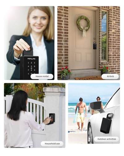 Populife US Version Smart Fingerprint Key Lock Box with Code – Remote App, Bluetooth & NFC