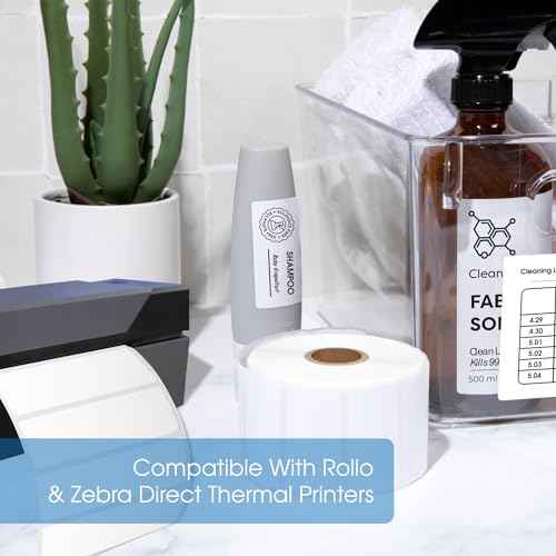 Spartan Industrial - 4" X 3" Direct Thermal Labels for Mailing Packages and Shipping - Compatible with Rollo, Zebra, and Other Desktop Printers (4 Rolls, 500/Roll)
