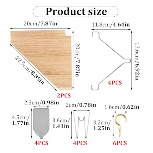 Fabric Corner Shelf with Hooks for Cubicles Office Dorm Apartment Storage