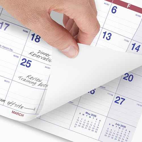 AT-A-GLANCE 2026 Wall Calendar, 12" x 26.5", Large, Three-Month, Move-A-Page (PMLF112826)