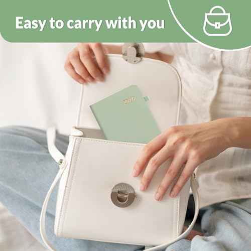 SUNEE 2026 Pocket Weekly Planner for Purse 3.5" x 6" - 12 Month (January 2026 - December 2026), Small Size Planner, Hardcover, Notes, Pocket, 100 GSM Paper, Sage Green