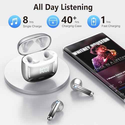 AI Language Translation Earbuds, 3-in-1 Translator Earbuds Real-Time with 5 Translation Modes via Ear Dance APP, 164 Language Bluetooth 5.4 Translators Headphones for Travel, Business, Learning, Black
