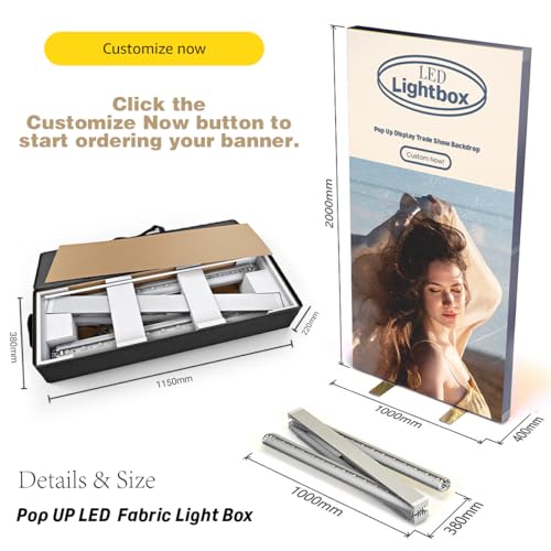 NEWSANDOR Customizable Double-Sided LED Lightbox 40x80" Farm & Banner Display