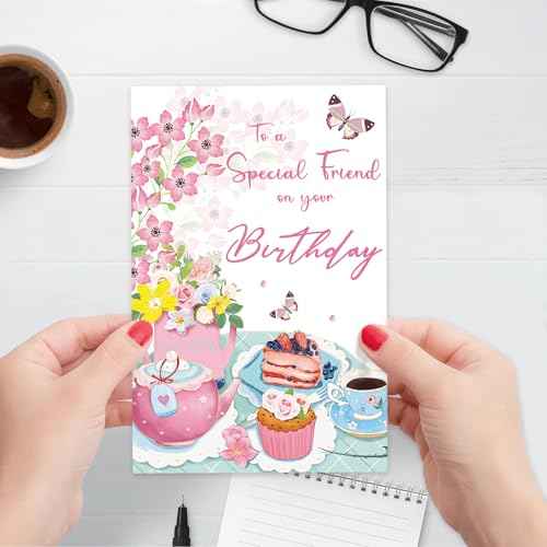 Best Friend Birthday Card for Women, Funny Birthday Cards for Friend Sister Bestie, Cute Bday Gifts for Mom