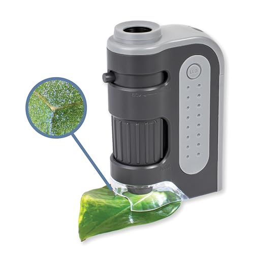 Carson MicroBrite Plus Microscope - 60x-120x LED Lighted Handheld Educational Toy