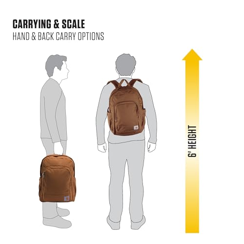 Carhartt 25L Classic Backpack Black - One Size Durable School & Travel Bag