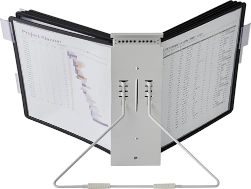 Durable Desktop Reference System 10 Double-Sided Black Letter Size 13.78"x13.78"x3.35"