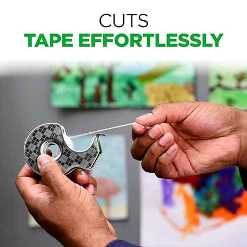 Scotch Magic Tape Stainless Steel Refillable Dispenser with Plant-Based Adhesive Refill Pack, Includes 2 Rolls of Invisible Tape, 3/4 in x 550 in