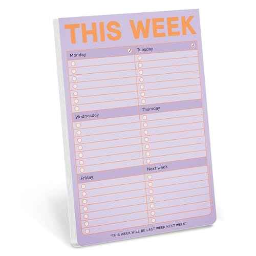 6-Count Knock Knock This Week Pads, To Do List Notepads, 6 x 9-inches each (Pastel)