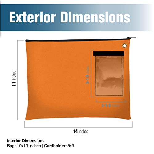 BankSupplies Canvas Interoffice Mailer 14 oz x 11 Inch Orange Large