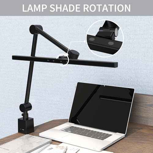 LED Desk Lamp with Clamp,Monitor Light Bar,Eye-Caring Desk Light,Ultra High Definition and Brightness Table Light,5 Modes 20 Brightness,No Screen Glare&Reduce Eye Fatigue for Reading,Study.