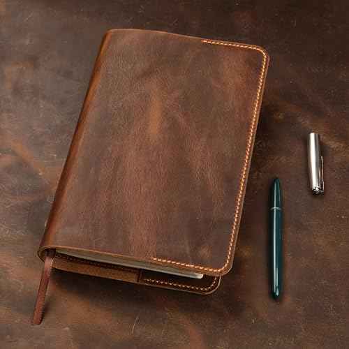 Full grain leather Bible cover case compatible with Giant Print Full-size KJV Holy Bible, For Full Size GP Editions bible/King James Version ONLY fits 9.7" x 6.7" x 1.5".