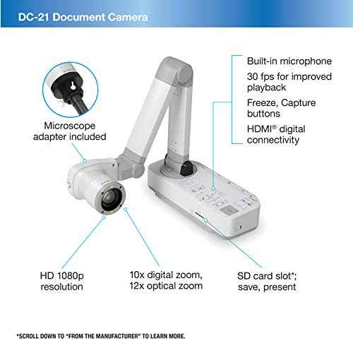MANUFACTURER RENEWED EPSON DC-21 DOCUMENT CAMERA