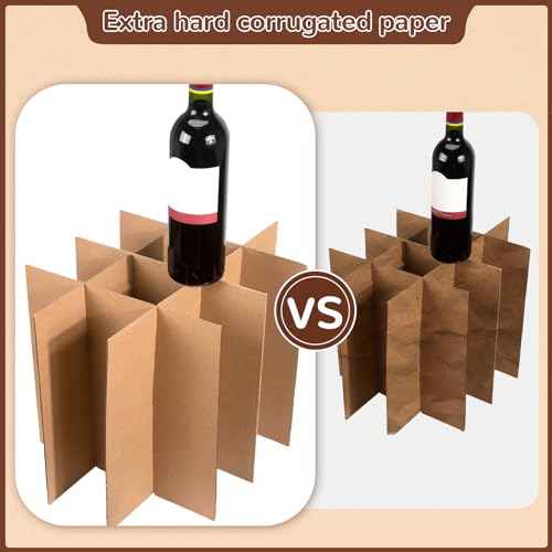 3 Sets of Glass Dividers for Bo x Packing Boxes Kit for Movin Dishes Wine Boxes for Movin, Packing Supplies for Moving Fits in 16 x 12 x 12 Inch Box (Box Not Included)