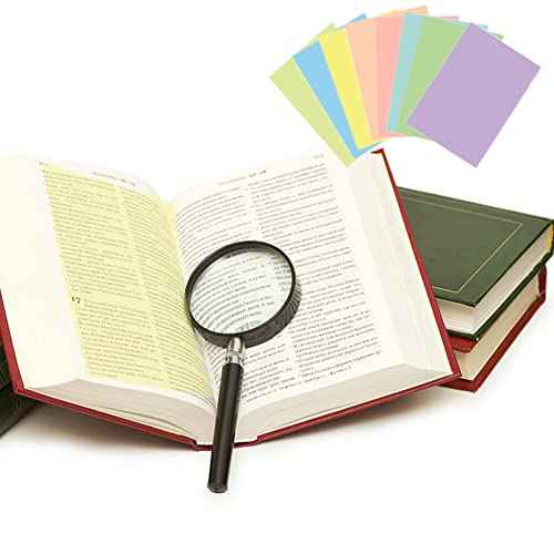 24PCS A4 Colour Overlay For Dyslexia, Dyslexia Reading Overlays Aid, Guided Reading Overlays Strips, Dyslexia Overlays for Reading Aids, Visual Stress, Irlens Syndrome, and ADHD(Multicolor)