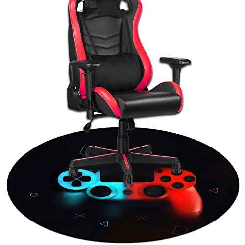 Generic Gaming Chair Mat for Hardwood Floor, Non-Slip Round Office Chair Mat, 47" x 1", Red