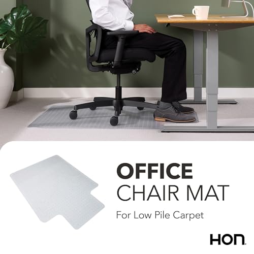 HON Office Chair Mat for Carpet 36 x 48 in, Heavy Duty Clear Desk Mat