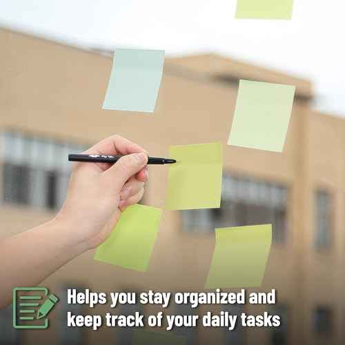 Mr. Pen- Sticky Notes, 3¡±x3¡±, 12 Pads, 600 Sheets, Shades of Green Sticky Notes 3x3