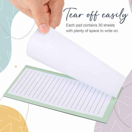 AZUREAL 7 Pack Magnetic Notepads for Refrigerator, 30 Pages/Book Grocery List Magnet Pad for Fridge, Design Magnetic Grocery List Pad for Fridge, Grocery List Notepad, To-Do Memos, List