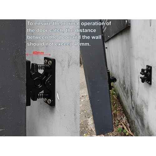 Spring Loaded Door Catch,Heavy Duty Double Roller Catch, 304 Stainless Steel Door Lock,80 Newton Holding Power Door Stopper for Driveway Gate, Garden/Farm/Barn Gates and Interior Doors,2Set