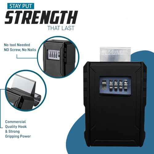 Superlit XL Car Lock Box ? Turo Key Lock Box for Car Window & Vehicle Key Storage, Anti-Theft Car Lockbox for Rentals & Rideshare, Waterproof Car Key Vault with RFID Signal Blocker Pouch