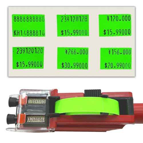 Generic 2-Line Price Gun Labels, 40 Rolls, Green, Universal for MX-6602, MX-6600, YH-689 & More, 20000 Labels