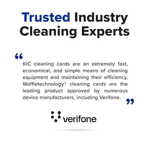 KICTeam - Waffletechnology¢ç Cleaning Cards for Verifone Card Reader Payment Machines (40 Cards) - Verifone Tested & Approved - Presaturated with Quick Drying Solution - Made in USA